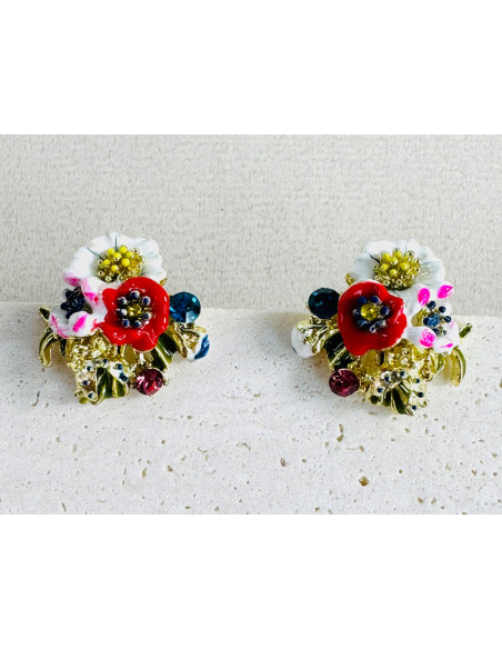 KOLCZYKI KWIATEK KWIATKI Lolita AKCESORIA srebrny sztyft 925