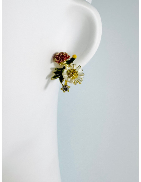 KOLCZYKI KWIATEK KWIATKI Lolita AKCESORIA srebrny sztyft 925