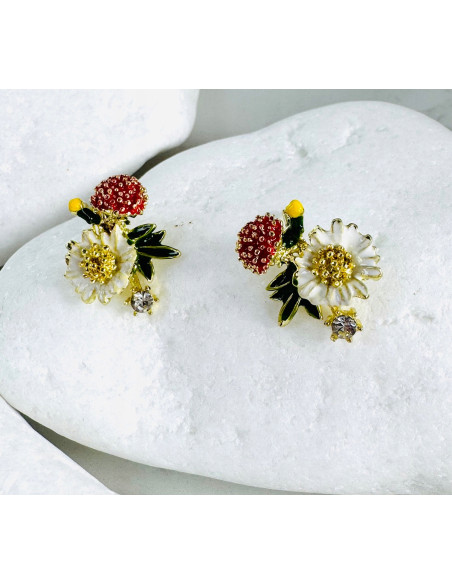 KOLCZYKI KWIATEK KWIATKI Lolita AKCESORIA srebrny sztyft 925