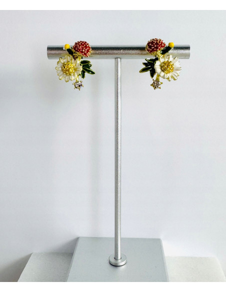 KOLCZYKI KWIATEK KWIATKI Lolita AKCESORIA srebrny sztyft 925