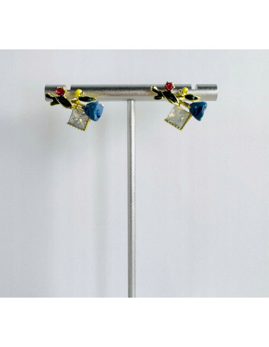 KOLCZYKI KWIATKI KWIATUSZKI Lolita AKCESORIA...