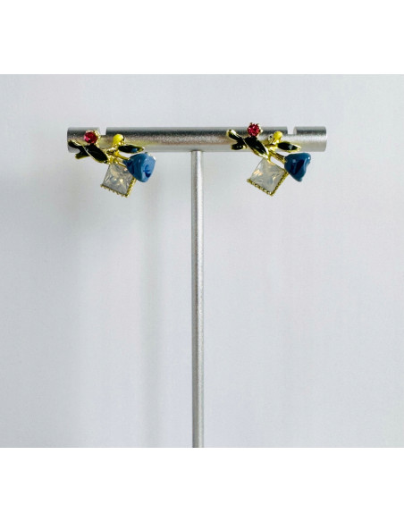 KOLCZYKI KWIATKI KWIATUSZKI Lolita AKCESORIA srebrny sztyft 925