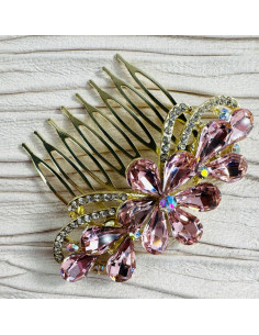 GRZEBIEŃ wsuwany do włosów wtykowy ozdobny diamenty...