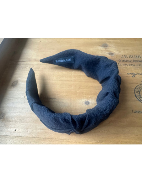 Lolita Accessories opaska do włosów MARSZCZONA KARBOWANA klasyczna czarny