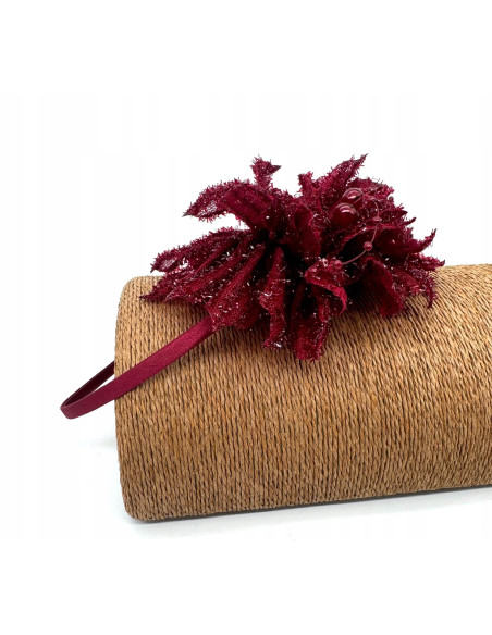 Opaska na włosy z KWIATEM KWIAT Z MATERIAŁU FASCYNATOR Lolita Accessories