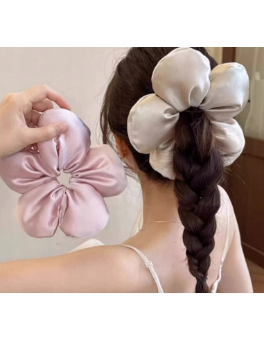 Gumka do włosów Scrunchie DUŻY KWIAT 16 CM...