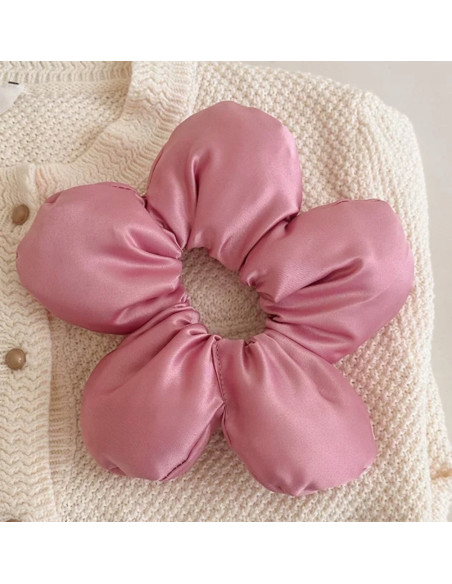 Gumka do włosów Scrunchie DUŻY KWIAT 16 CM PUCHOWA Lolita Accessories