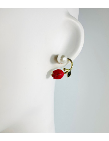 Kolczyki TULIPANY Z PERŁĄ Lolita AKCESORIA...