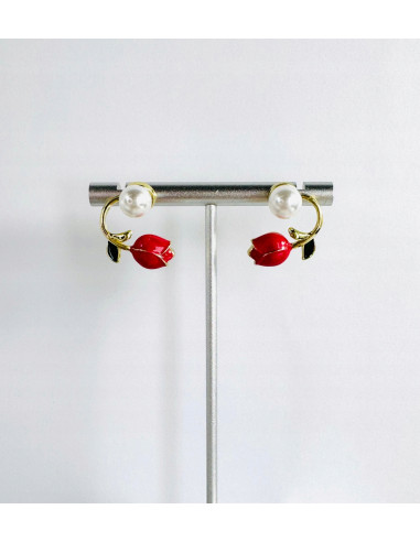 Kolczyki TULIPANY Z PERŁĄ Lolita AKCESORIA...