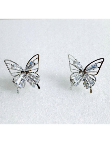 Kolczyki srebne MOTYLKI z cyrkoniami Lolita...