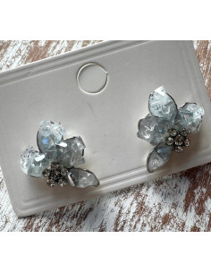 Kolczyki KWIATKI Z KRYSZTAŁKAMI Lolita AKCESORIA srebrny...