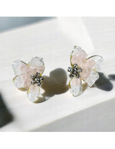 Kolczyki KWIATKI Z KRYSZTAŁKAMI Lolita AKCESORIA srebrny...
