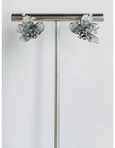 Kolczyki KWIATKI Z KRYSZTAŁKAMI Lolita...