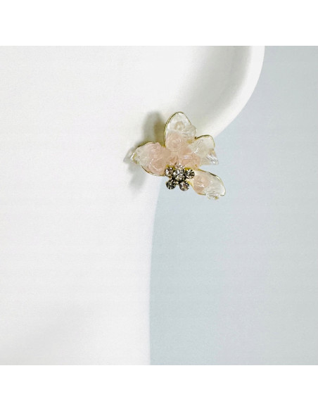 Kolczyki KWIATKI Z KRYSZTAŁKAMI Lolita AKCESORIA srebrny sztyft 925