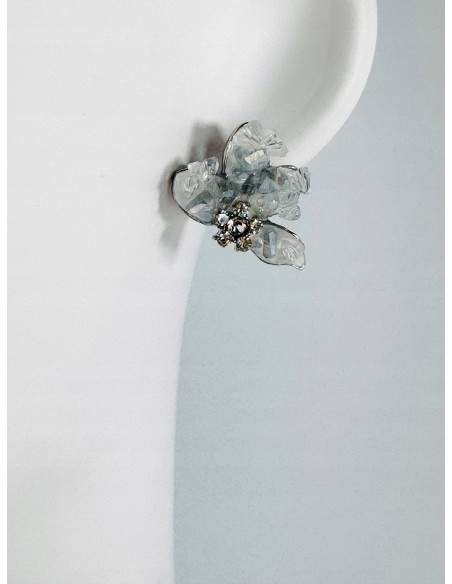 Kolczyki KWIATKI Z KRYSZTAŁKAMI Lolita AKCESORIA srebrny sztyft 925