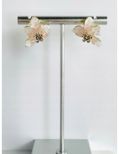 Kolczyki KWIATKI Z KRYSZTAŁKAMI Lolita...