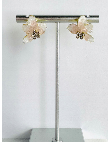 Kolczyki KWIATKI Z KRYSZTAŁKAMI Lolita AKCESORIA srebrny sztyft 925