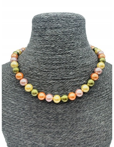 Naszyjnik z pereł PERŁY KOLOROWE pod szyję...