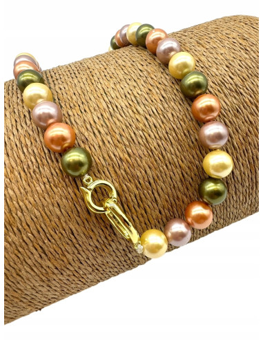 Naszyjnik z pereł PERŁY KOLOROWE pod szyję...