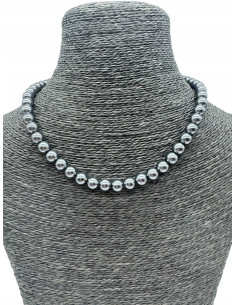 Naszyjnik z pereł PERŁY SZARE pod szyję Lolita... 2