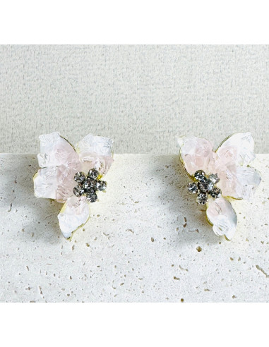 Kolczyki KWIATKI Z KRYSZTAŁKAMI Lolita...