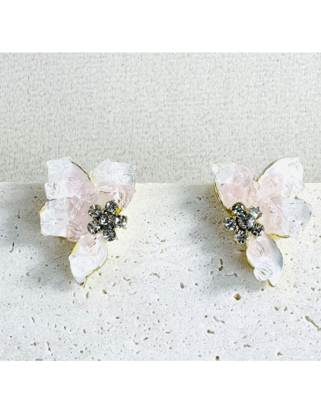 Kolczyki KWIATKI Z KRYSZTAŁKAMI Lolita AKCESORIA srebrny sztyft 925
