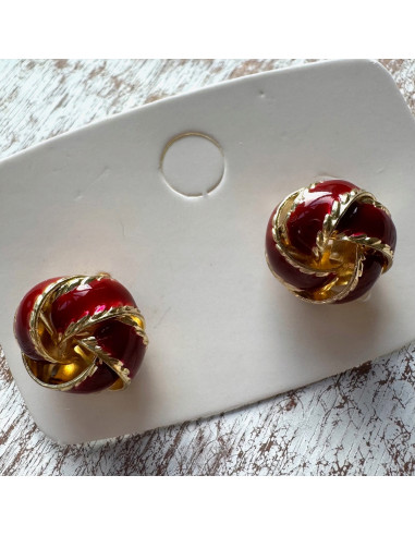 Kolczyki ZŁOTO BORDOWE SUPEŁKI Lolita AKCESORIA...