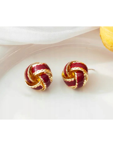 Kolczyki ZŁOTO BORDOWE SUPEŁKI Lolita AKCESORIA...
