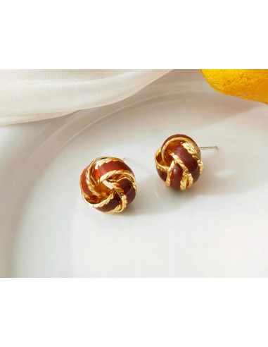 Kolczyki ZŁOTO BORDOWE SUPEŁKI Lolita AKCESORIA...