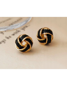 Kolczyki ZŁOTO CZARNE SUPEŁKI Lolita AKCESORIA srebrny... 2