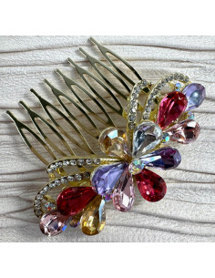 GRZEBIEŃ wsuwany do włosów wtykowy ozdobny diamenty...