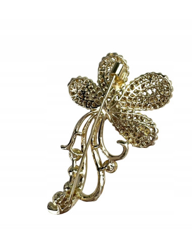 Broszka Brosza KWIATEK Z CYRKONIAMI Lolita...