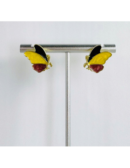 Kolczyki KOLOROWE MOTYLKI MOTYLE Lolita AKCESORIA srebrny sztyft 925