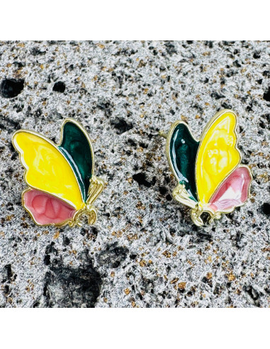 Kolczyki KOLOROWE MOTYLKI MOTYLE Lolita...