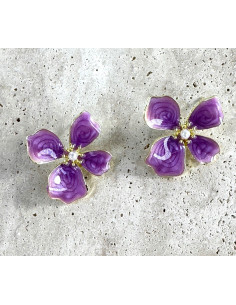 Kolczyki FIOLETOWE KWIATY KWIATKI Lolita AKCESORIA...