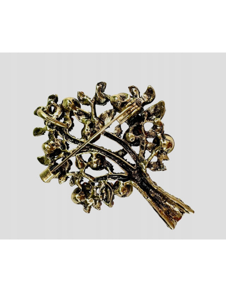 Broszka Brosza VINTAGE DRZEWO Kamienie Lolita Accessories Przypinka Ozdobna