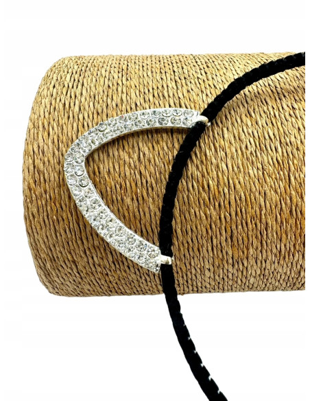 Opaska na włosy Uszka Srebrne Uszka z cyrkoniami Opaska Lolita Accessories