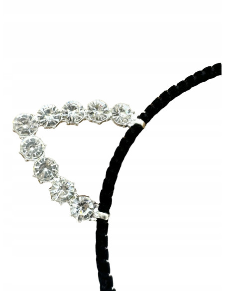 Opaska na włosy Uszka Srebrne Uszka z cyrkoniami Opaska Lolita Accessories