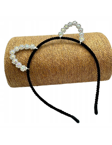 Opaska na włosy Uszka Srebrne Uszka z...