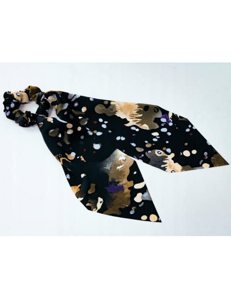 Gumka do włosów Scrunchie Gumka do włosów w oplocie z KOKARDĄ XL