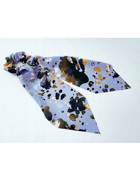 Gumka do włosów Scrunchie Gumka do włosów w oplocie z KOKARDĄ XL