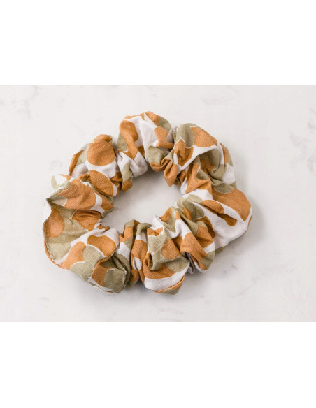 Gumka do włosów Scrunchie Gumka do włosów w oplocie KWIATKI EKO