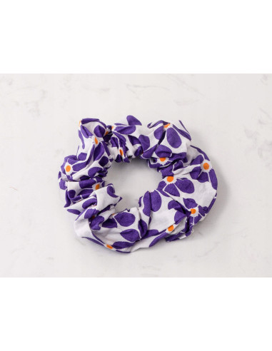 Gumka do włosów Scrunchie Gumka do włosów w oplocie KWIATKI EKO