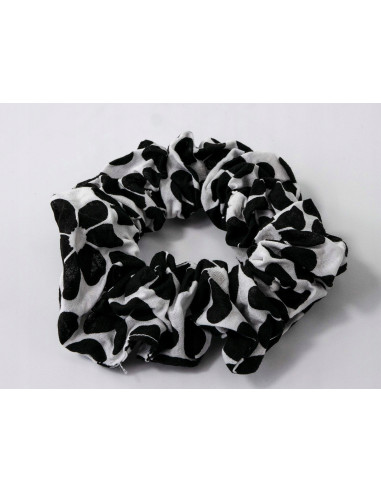 Gumka do włosów Scrunchie Gumka do włosów w oplocie KWIATY EKO