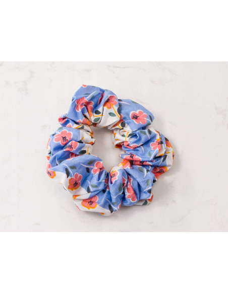 Gumka do włosów Scrunchie Gumka do włosów w oplocie KWIATKI EKO