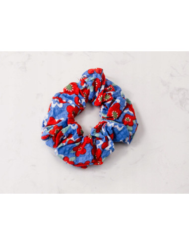 Gumka do włosów Scrunchie Gumka do włosów w oplocie KWIATKI EKO