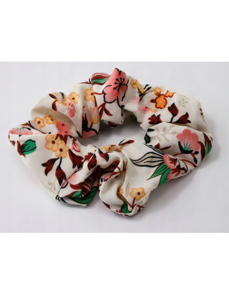 Gumka do włosów Scrunchie Gumka do włosów w oplocie KWIATKI