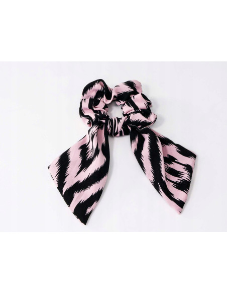 Gumka do włosów Scrunchie Gumka do włosów w oplocie z KOKARDĄ XL