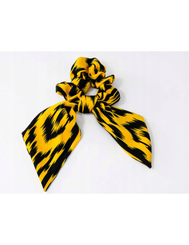 Gumka do włosów Scrunchie Gumka do włosów w oplocie z KOKARDĄ XL