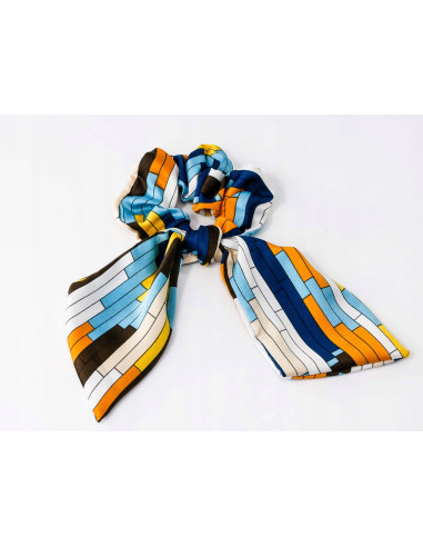 Gumka do włosów Scrunchie Gumka do włosów w oplocie z KOKARDĄ XL